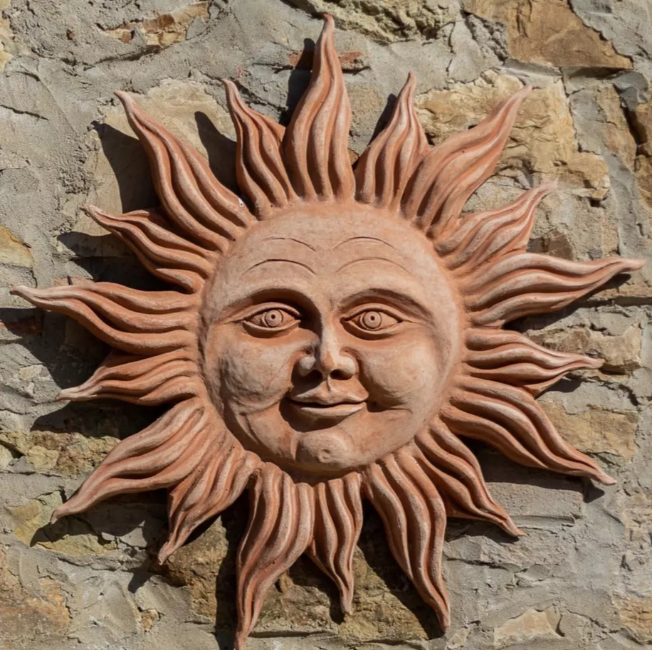 Sluníčko cotto ornament na zeď